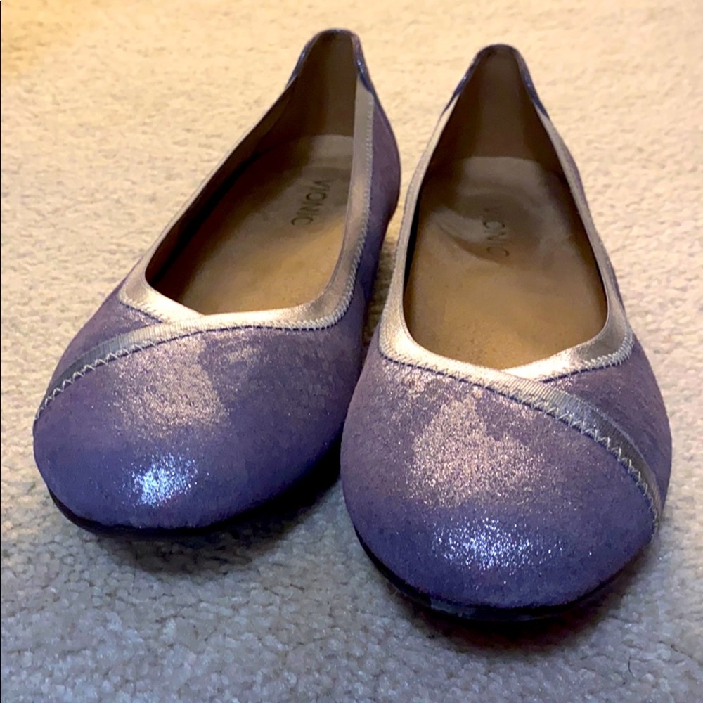 Vionic shimmer lavender loafers